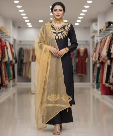 Semi-Stitched Premium Rayon Three Piece